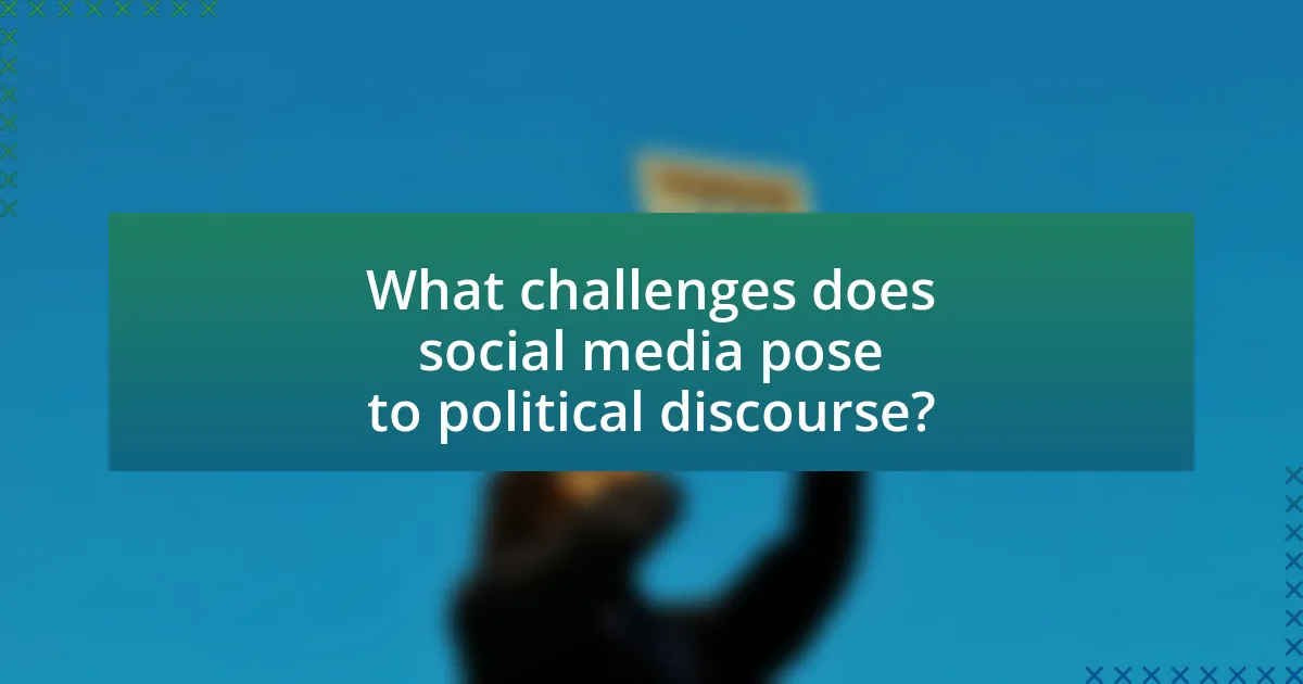 What challenges does social media pose to political discourse?